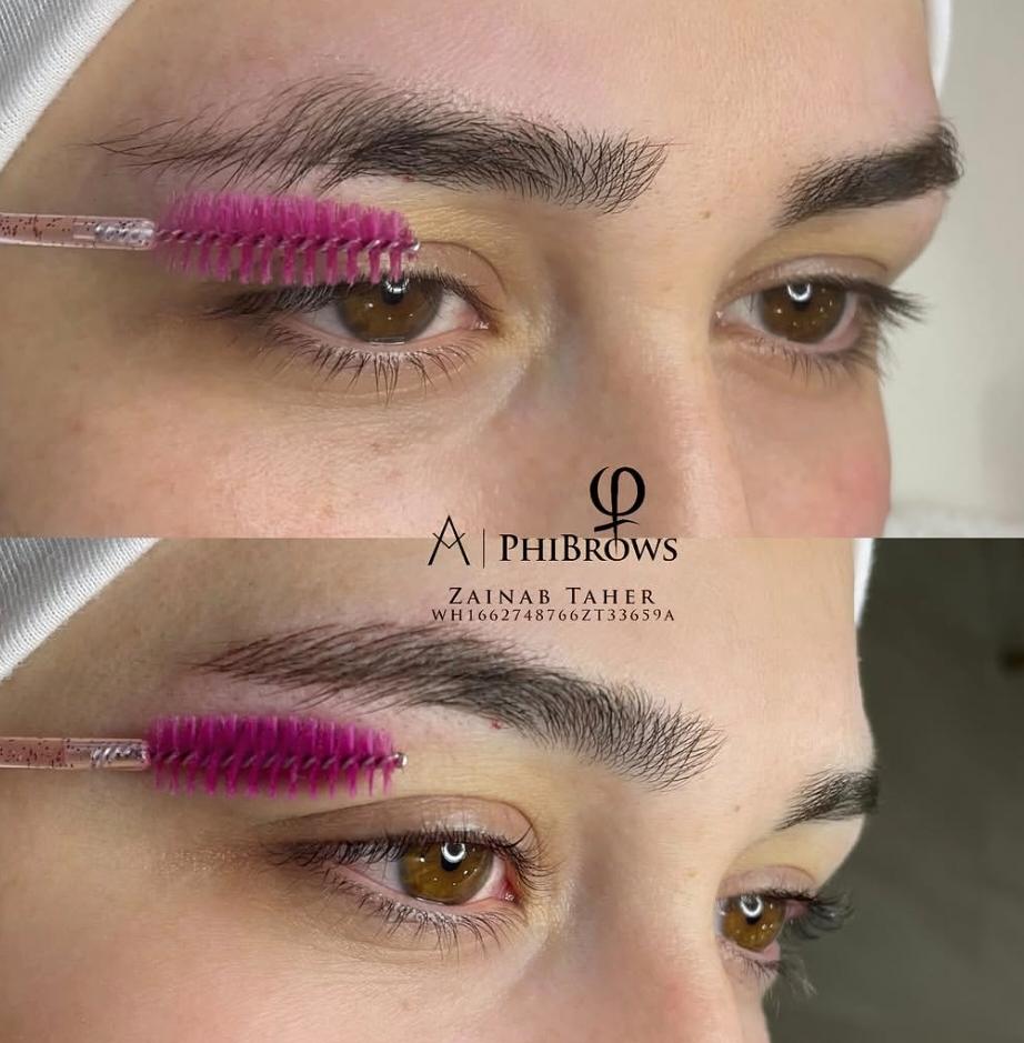 Phibrows microblading before and after