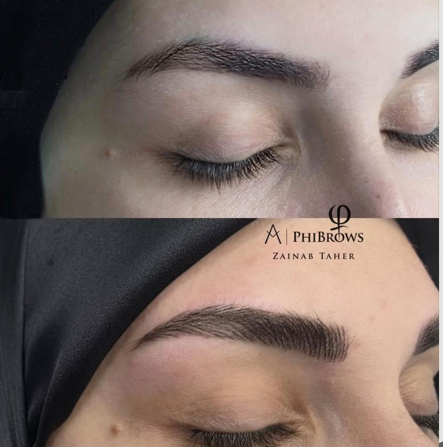 Phibrows microblading before and after
